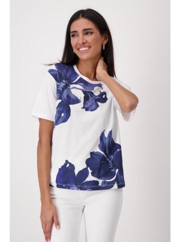 monari Shirt wit/donkerblauw