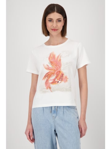 monari Shirt wit/koraalrood