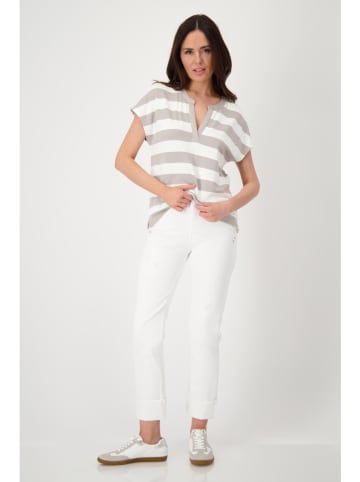 monari Shirt lichtgrijs/wit