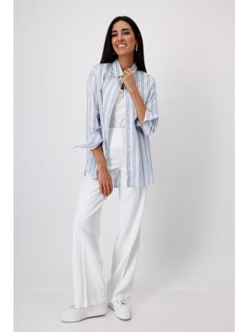 monari Bluse in Weiß/ Hellblau