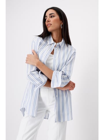 monari Bluse in Weiß/ Hellblau