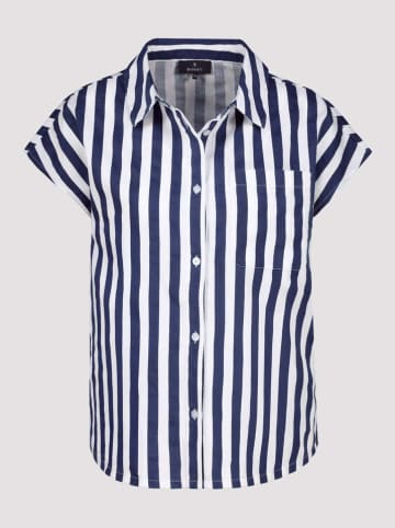 monari Bluse in Dunkelblau/ Weiß