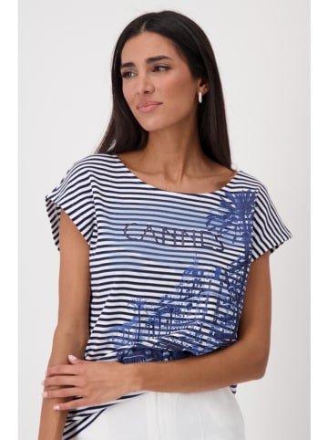 monari Shirt donkerblauw/wit