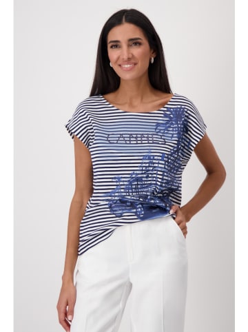 monari Shirt donkerblauw/wit