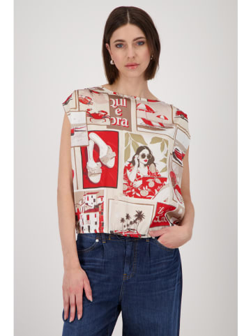 monari Bluse in Creme/ Rot