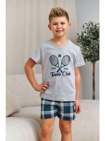 Doctor Nap Piżama w kolorze zielono-granatowo-szarym