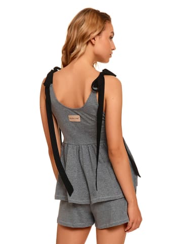 Doctor Nap Pyjama in Schwarz/ Grau