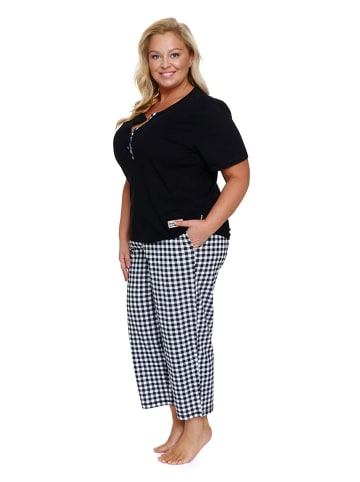 Doctor Nap Pyjama in Schwarz/ Weiß