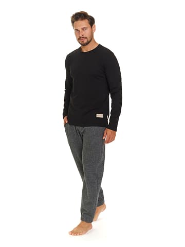Doctor Nap Pyjama in Grau/ Schwarz