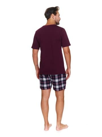 Doctor Nap Pyjama in Burgund/ Schwarz