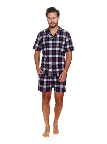 Doctor Nap Pyjama in Dunkelblau/ Lila/ Weiß