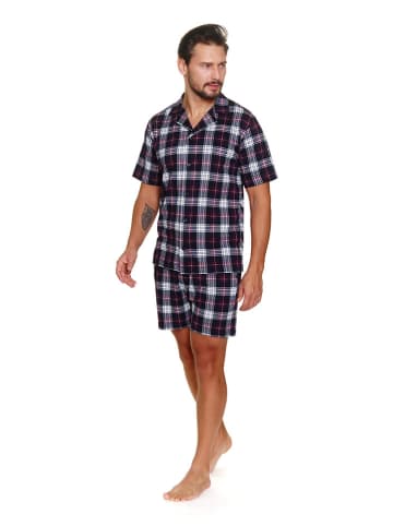 Doctor Nap Pyjama in Dunkelblau/ Lila/ Weiß