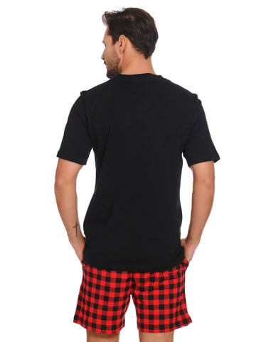 Doctor Nap Pyjama in Schwarz/ Rot