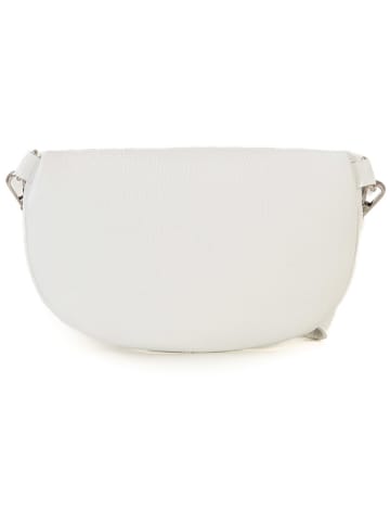 Anna Morellini Skórzana saszetka "Berenice" w kolorze białym - 25 x 14 x 1 cm