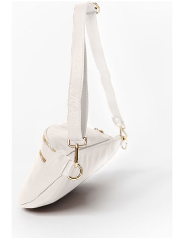 Anna Morellini Skórzana saszetka "Lorenza" w kolorze beżowym - 36 x 22,5 x 12 cm