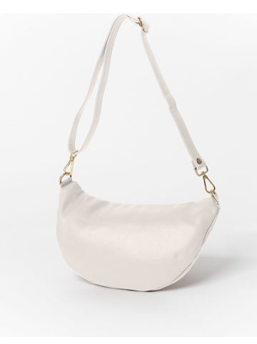 Anna Morellini Skórzana saszetka "Lorenza" w kolorze beżowym - 36 x 22,5 x 12 cm