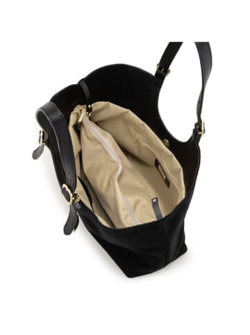 Anna Morellini Skórzana torebka "Cletta" w kolorze czarnym - 42 x 33 x 14 cm