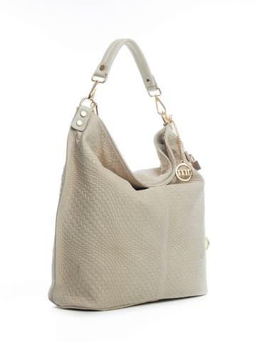 Mia Tomazzi Leren shopper "Niguarda" beige - (B)42 x (H)38 x (D)17 cm