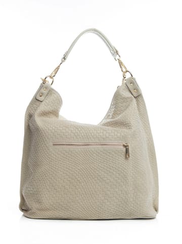 Mia Tomazzi Leren shopper "Niguarda" beige - (B)42 x (H)38 x (D)17 cm