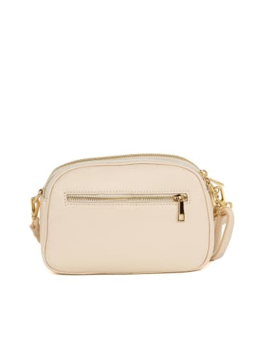 Mia Tomazzi Leder-Umhängetasche "Gradisca" in Beige - (B)22,5 x (H)16 x (T)7 cm