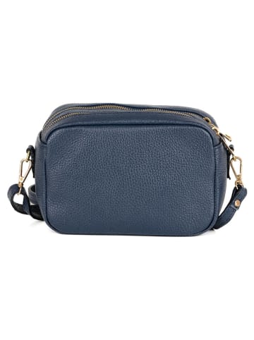 Mia Tomazzi Leder-Umhängetasche "Astolfo" in Dunkelblau - (B)23 x (H)16 x (T)11 cm