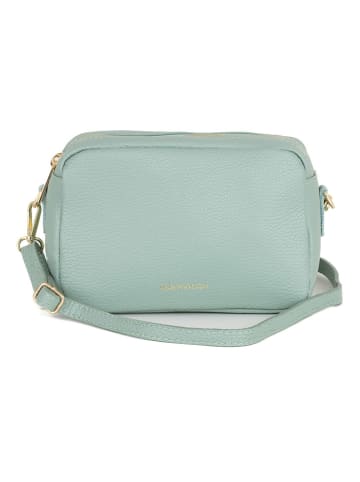 Mia Tomazzi Leren schoudertas "Astolfo" mintgroen - (B)23 x (H)16 x (D)11 cm