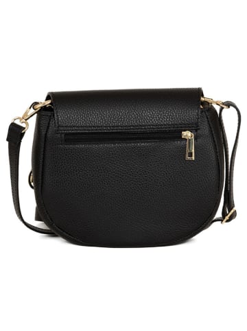 Mia Tomazzi Leder-Umhängetasche in Schwarz - (B)23 x (H)19 x (T)8 cm