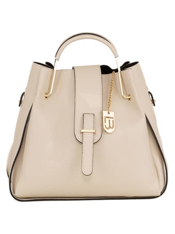 Lucca Baldi Leren handtas "Vinci" beige - (B)33 x (H)28 x (D)13 cm