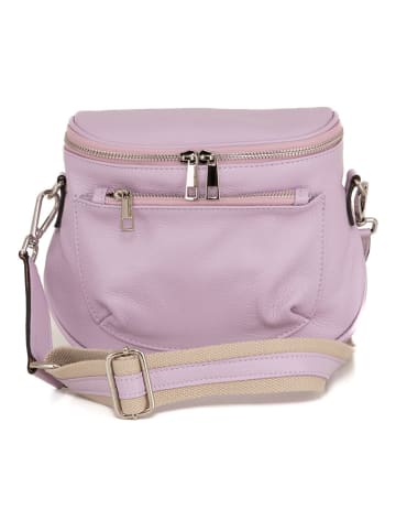 Lucca Baldi Leren schoudertas "Favara" paars - (B)24 x (H)19 x (D)7 cm