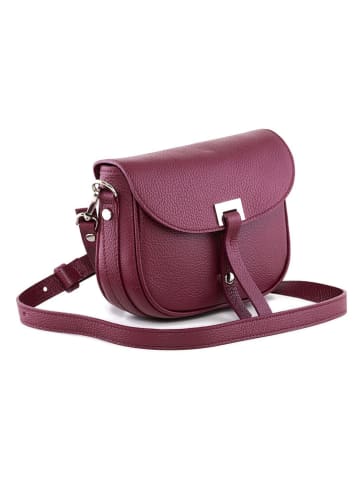 Lia Biassoni Leren schoudertas "Neva" bordeaux - (B)20 x (H)16 x (D)6 cm