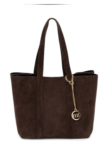 Mia Tomazzi Leder-Shopper "Belisario" in Braun - (B)48 x (H)25 x (T)15 cm