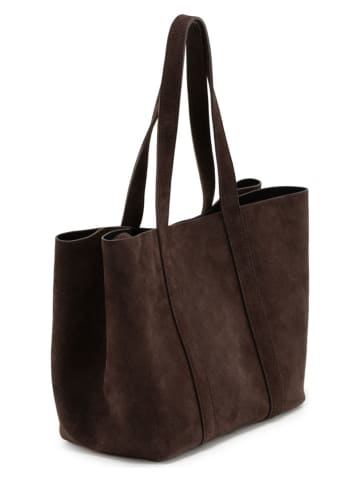 Mia Tomazzi Leder-Shopper "Belisario" in Braun - (B)48 x (H)25 x (T)15 cm
