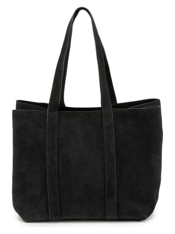 Mia Tomazzi Shopper bag "Belisario" w kolorze czarnym - 48 x 25 x 15 cm
