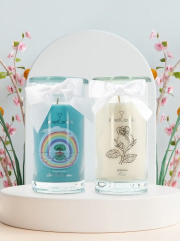 Juwelkerze Świeca zapachowa "Somewhere Over The Rainbow" z kolczykami - 400 g