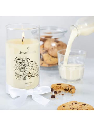 Juwelkerze Świeca zapachowa "Cookies & Cream" z pierścionkiem - 400 g