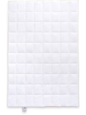 Frau Holle Daunen-Steppdecke "Goldgans - Leicht" in Weiß