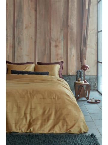 Beddinghouse Satijnen beddengoedset "Blurred Lines" geel