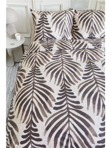 Beddinghouse Bettwäsche-Set ''Bold Feathers'' in Creme/ Braun