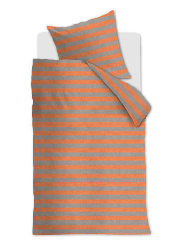 Beddinghouse Bettwäsche-Set "Bold Stripe" in Orange/ Creme