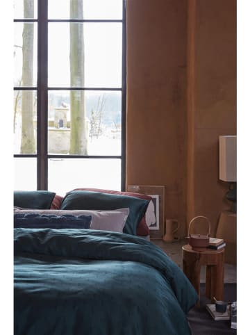 Beddinghouse Komplet pościeli satynowej "Crops" w kolorze granatowym