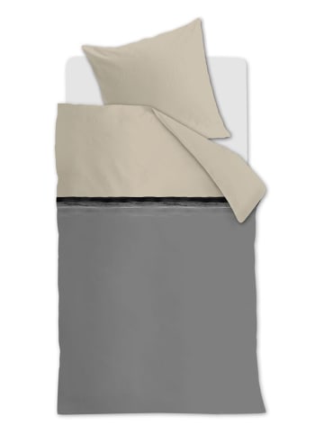 Beddinghouse Bettwäsche-Set "Duo Colour" in Beige/ Grau