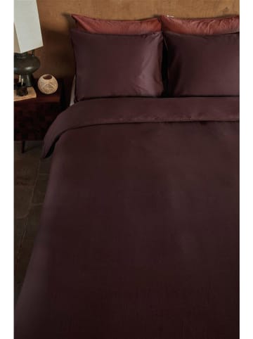 Beddinghouse Satijnen beddengoedset "Earth" donkerrood