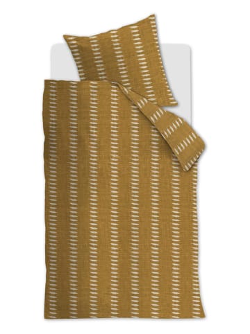 Beddinghouse Komplet pościeli "Ikat" w kolorze musztardowym