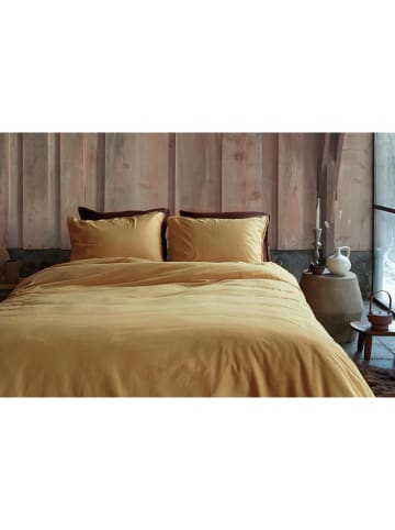 Beddinghouse Komplet pościeli "Natural Stone Fraying" w kolorze żółtym
