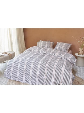 Beddinghouse Bettwäsche-Set ''Stip and Stripe'' in Creme/ Grau