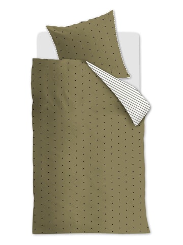 Beddinghouse Bettwäsche-Set "Striped Hearts" in Khaki