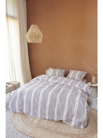Beddinghouse Bettwäsche-Set ''Stip and Stripe'' in Creme/ Grau