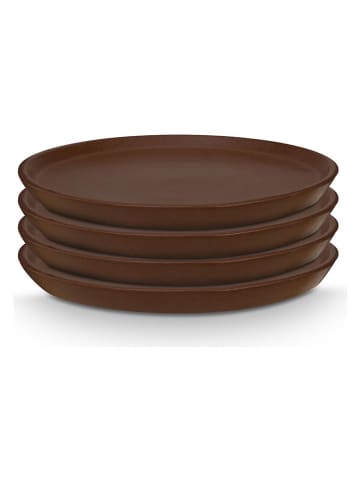 New Edition 4er-Set: Brotteller in Braun - Ø 17 cm