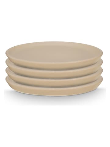 New Edition 4-delige set: broodborden ''Flax'' beige - Ø 17 cm