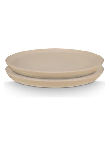 New Edition Talerze śniadaniowe (2 szt.) "Flax" w kolorze beżowym - Ø 23 cm